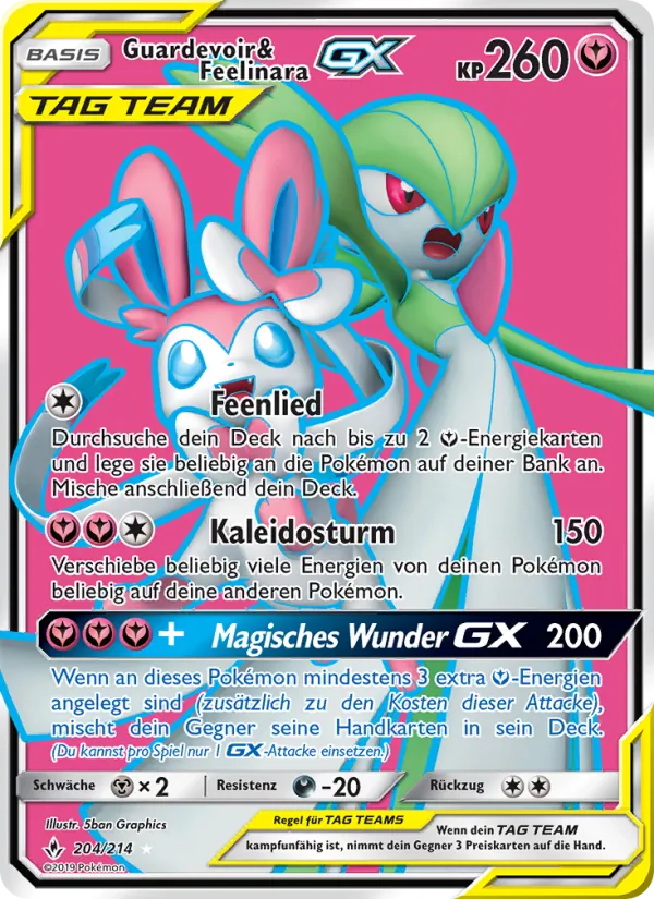 Guardevoir & Feelinara GX Kräfte im Einklang 204/214
