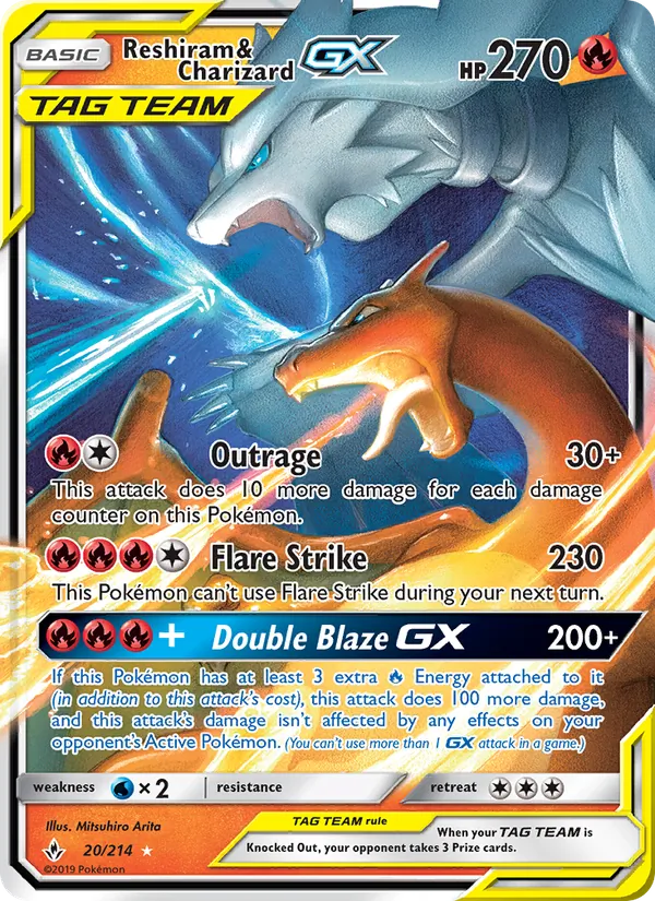 Reshiram & Charizard GX Unbroken Bonds 20/214