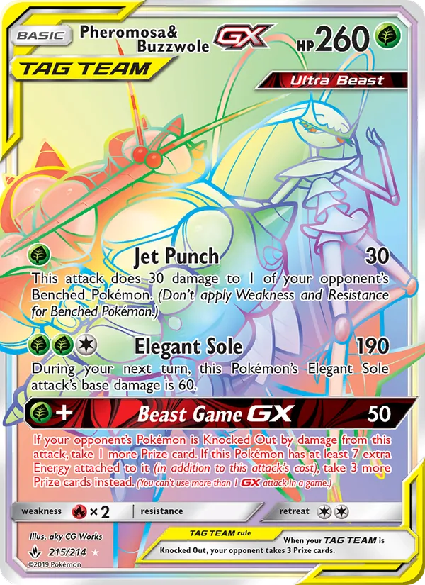 Pheromosa & Buzzwole GX Unbroken Bonds 215/214