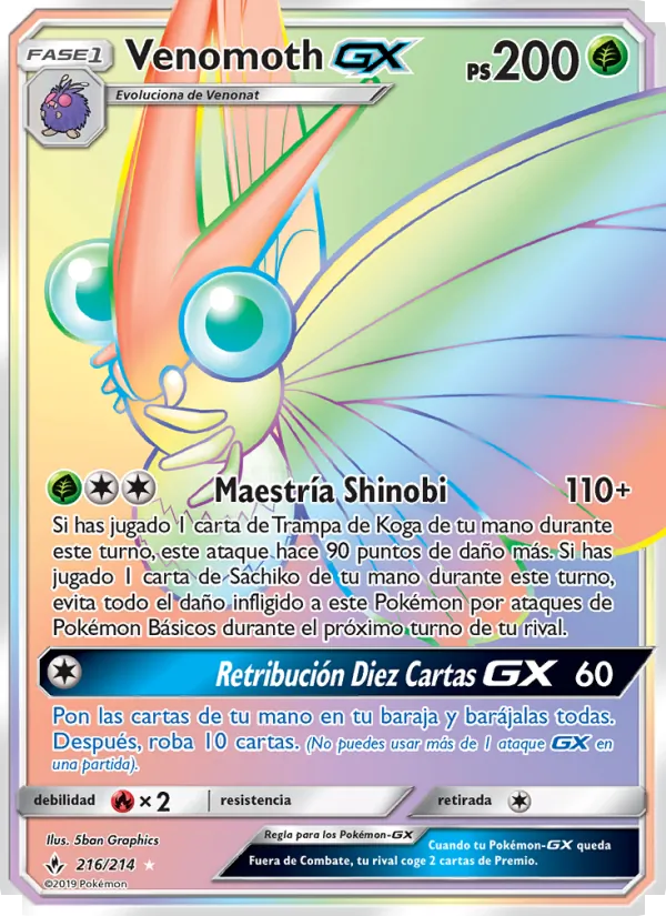 Venomoth GX Vínculos Indestructibles 216/214