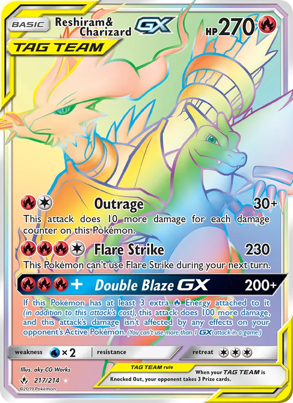 Reshiram & Charizard GX Unbroken Bonds 217/214