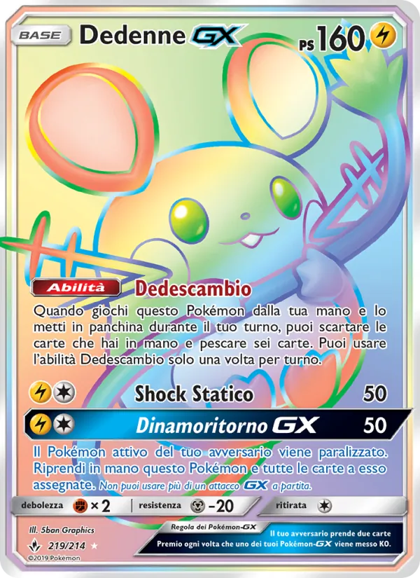 Dedenne GX Legami Inossidabili 219/214