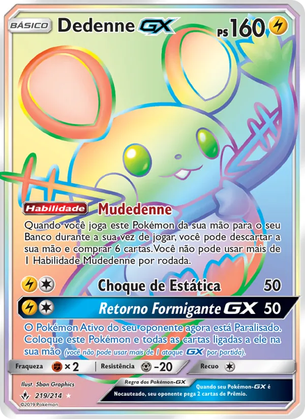 Dedenne GX Elos Inquebráveis 219/214