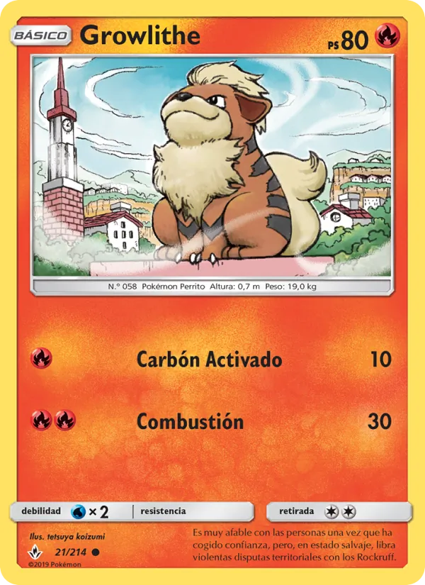 Growlithe Vínculos Indestructibles 21/214