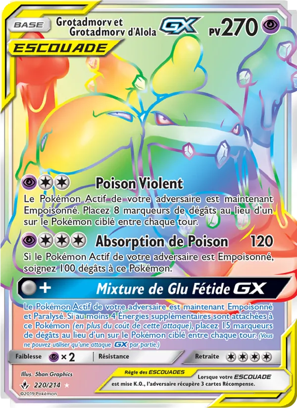 Grotadmorv et Grotadmorv d’Alola GX Alliance Infaillible 220/214