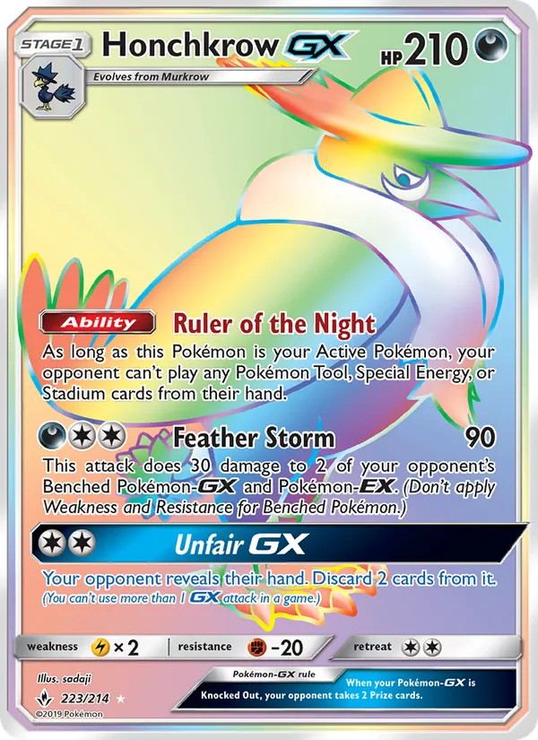 Honchkrow GX Unbroken Bonds 223/214