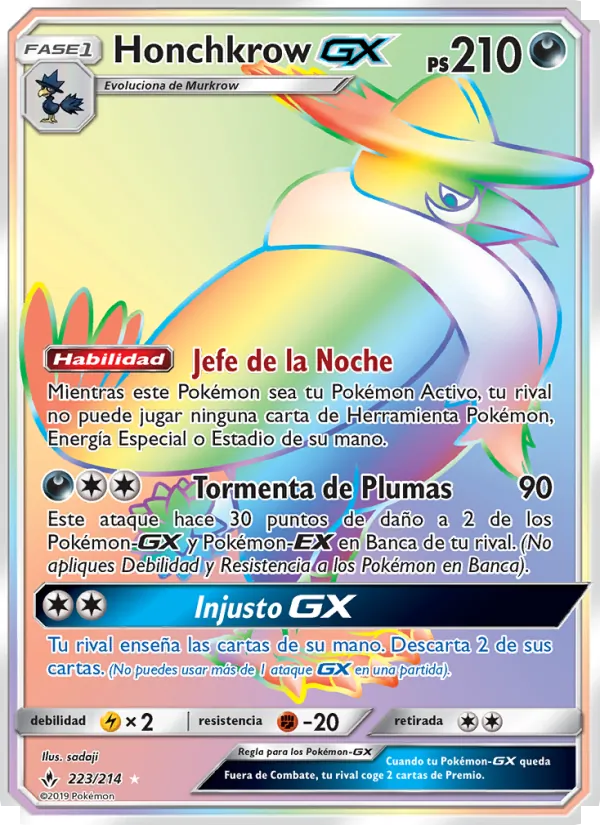 Honchkrow GX Vínculos Indestructibles 223/214