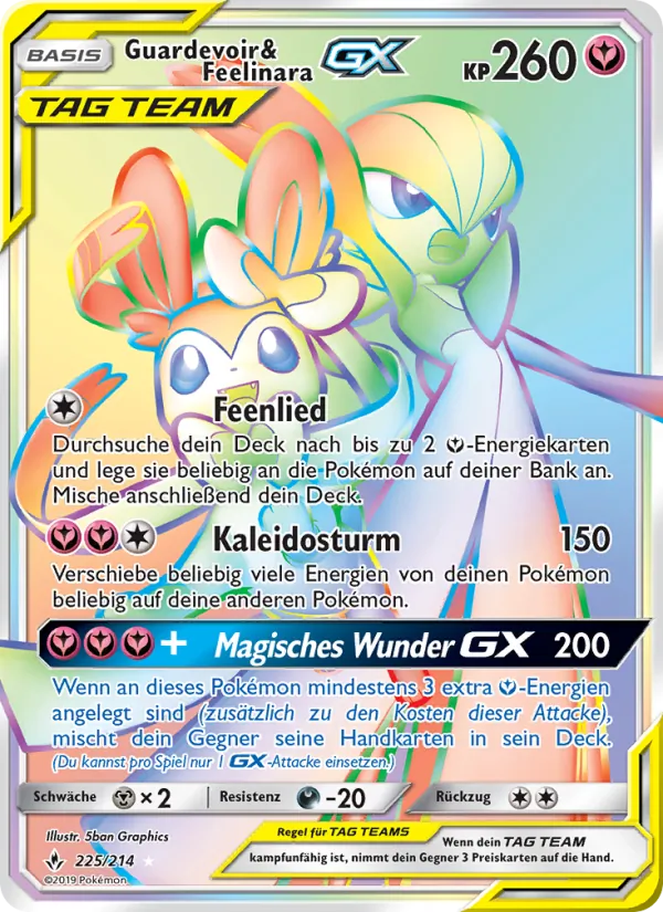 Guardevoir & Feelinara GX Kräfte im Einklang 225/214