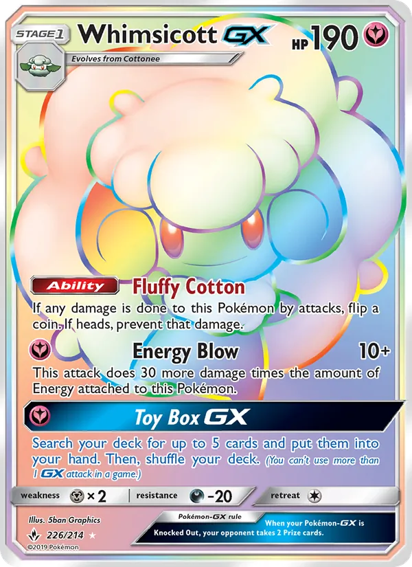 Whimsicott GX Unbroken Bonds 226/214