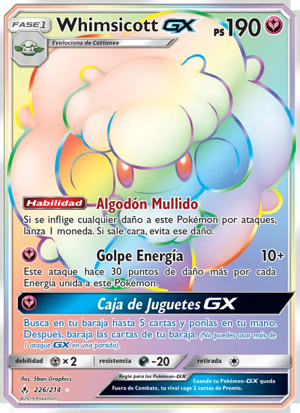 Whimsicott GX Vínculos Indestructibles 226/214
