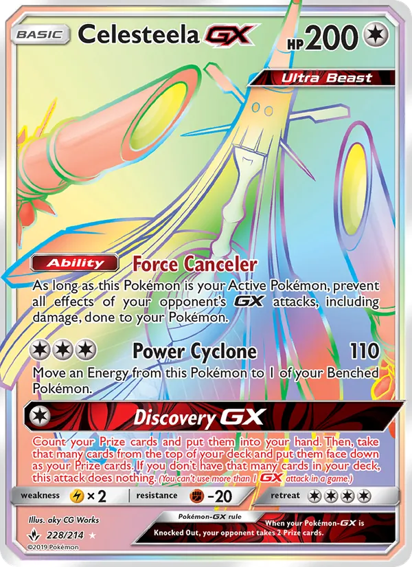 Celesteela GX Unbroken Bonds 228/214