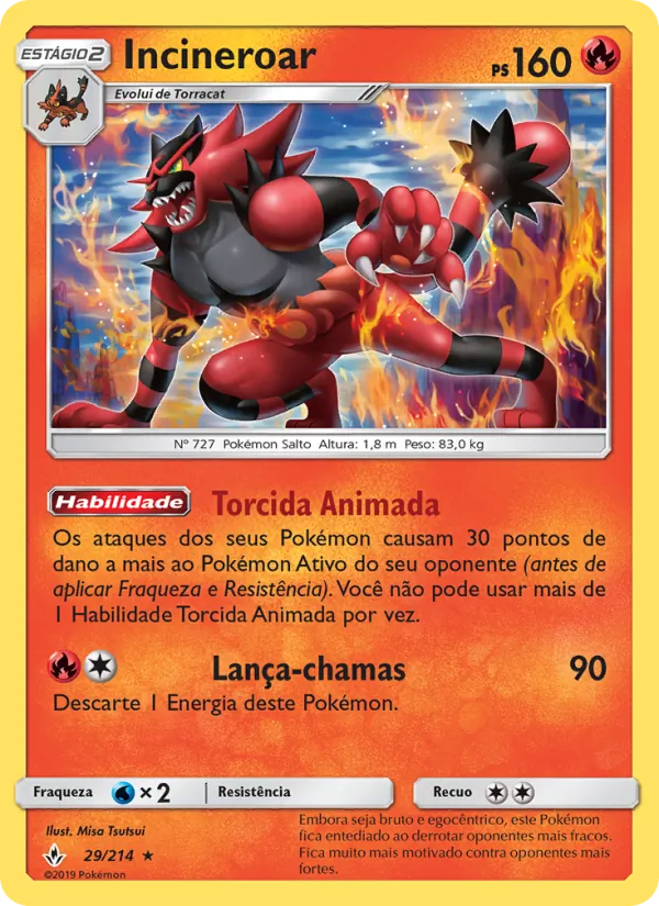 Incineroar Elos Inquebráveis 29/214