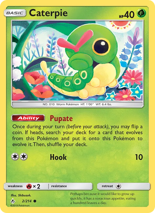 Caterpie Unbroken Bonds 2/214