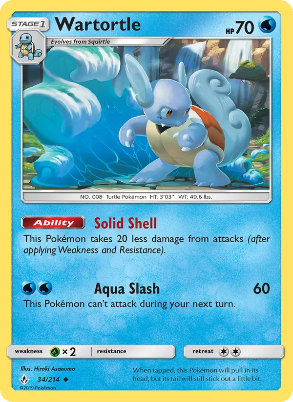 Wartortle Unbroken Bonds 34/214