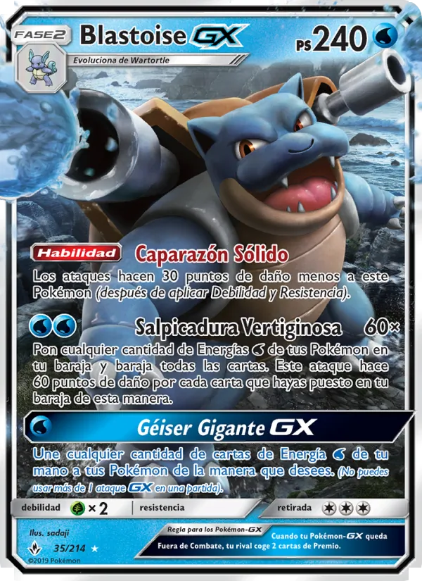 Blastoise GX Vínculos Indestructibles 35/214