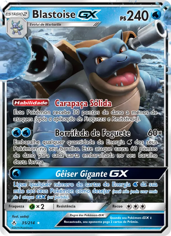 Blastoise GX Elos Inquebráveis 35/214