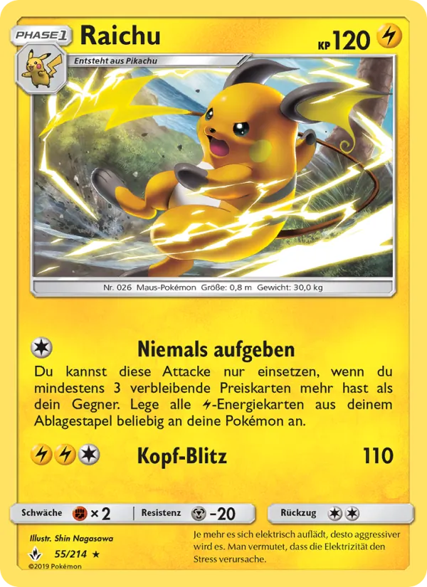Raichu Kräfte im Einklang 55/214