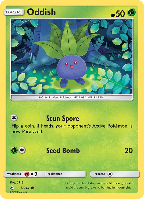 Oddish Unbroken Bonds 5/214
