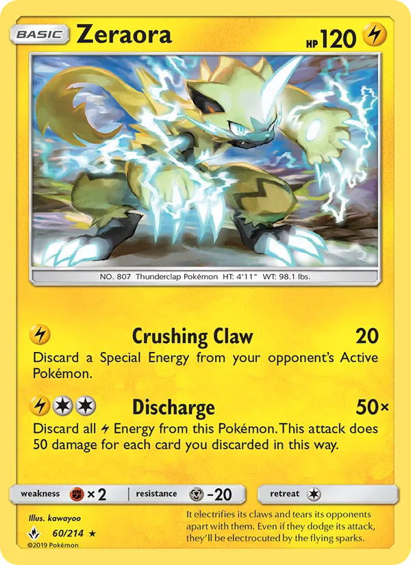 Zeraora Unbroken Bonds 60/214