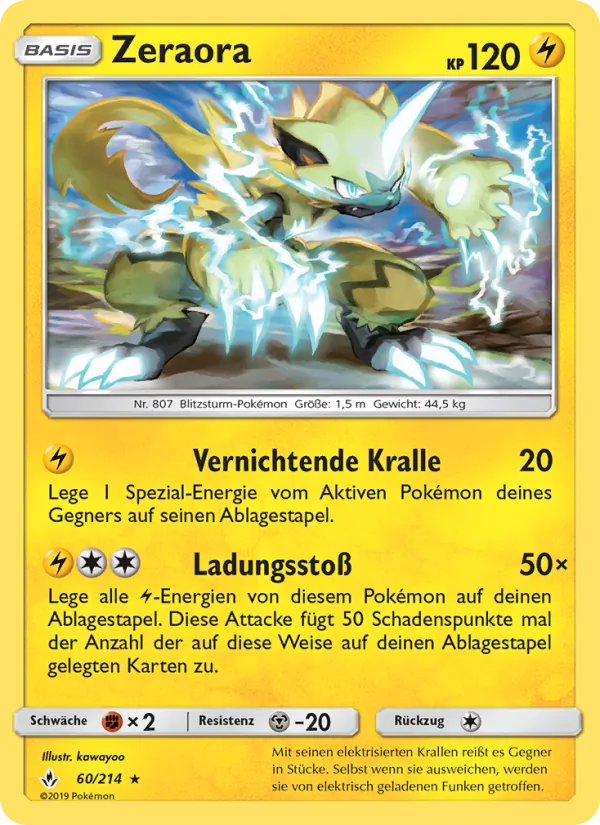 Zeraora Kräfte im Einklang 60/214