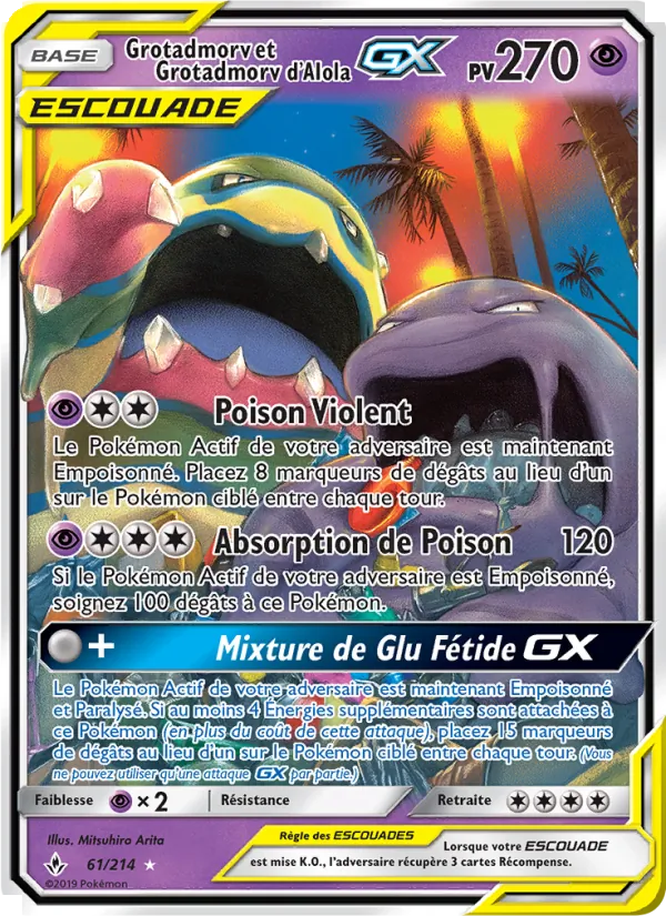 Grotadmorv et Grotadmorv d’Alola GX Alliance Infaillible 61/214