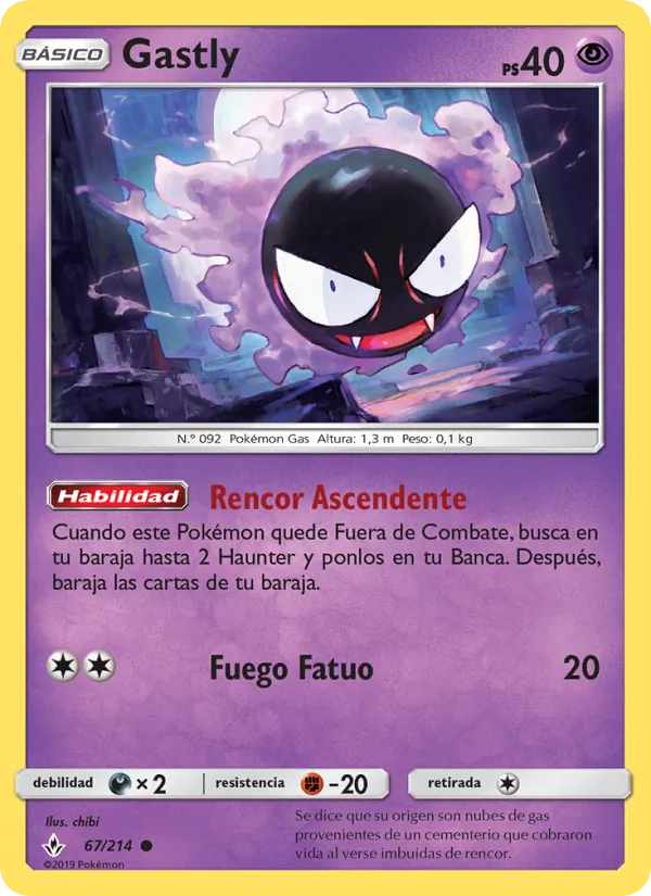 Gastly Vínculos Indestructibles 67/214