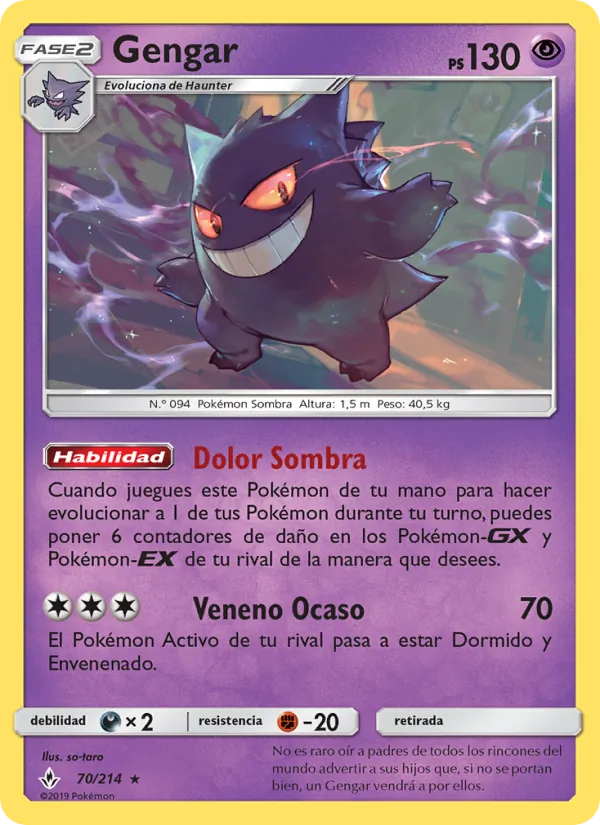 Gengar Vínculos Indestructibles 70/214