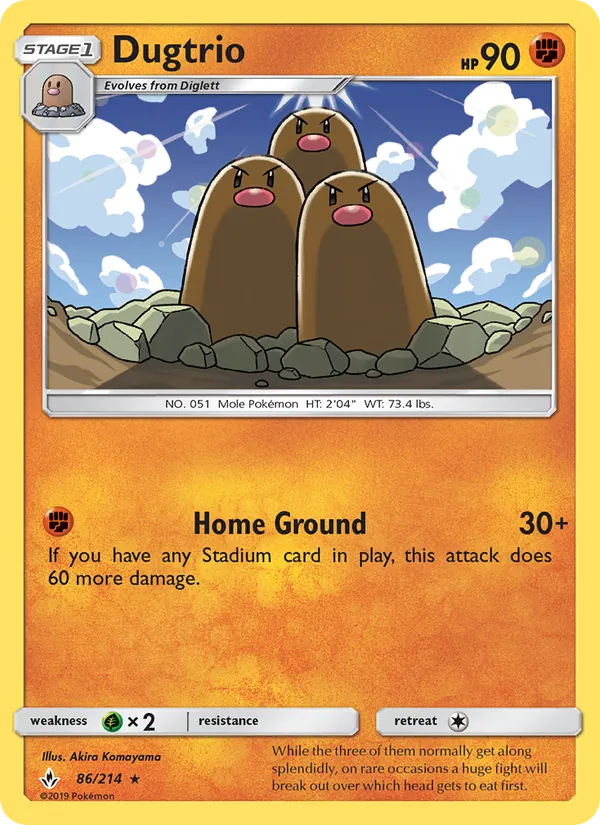 Dugtrio Unbroken Bonds 86/214