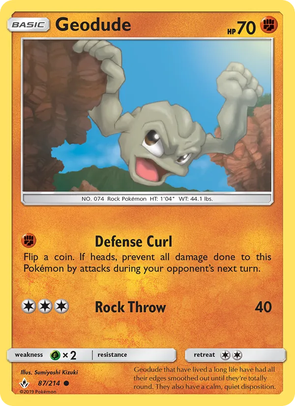 Geodude Unbroken Bonds 87/214