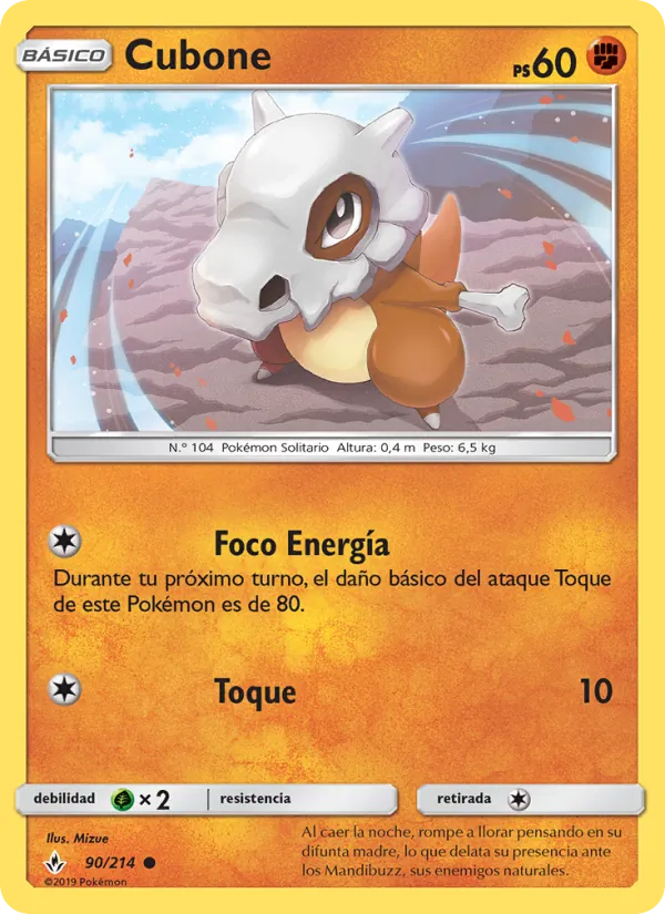 Cubone Vínculos Indestructibles 90/214