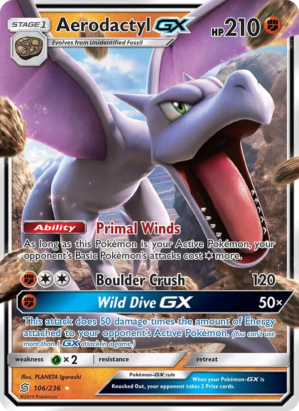 Aerodactyl GX Unified Minds 106/236