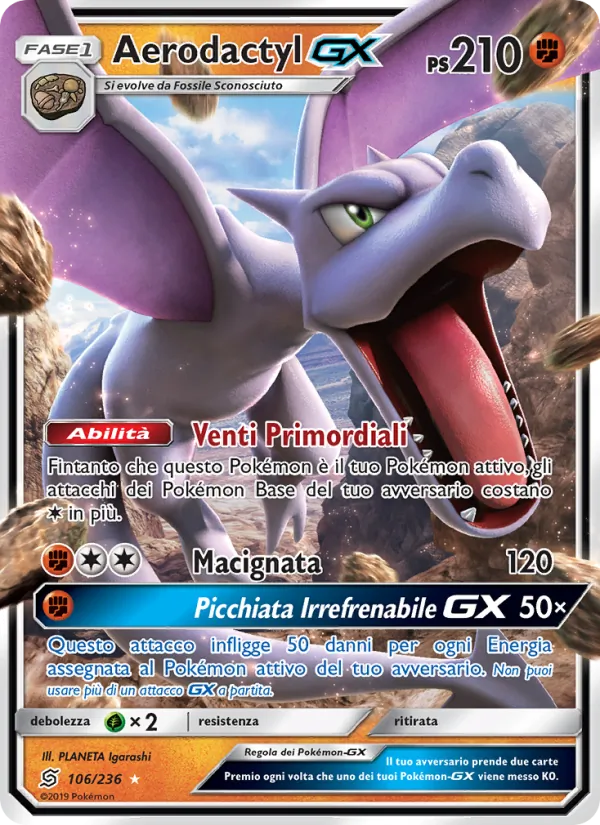 Aerodactyl GX Sintonia Mentale 106/236