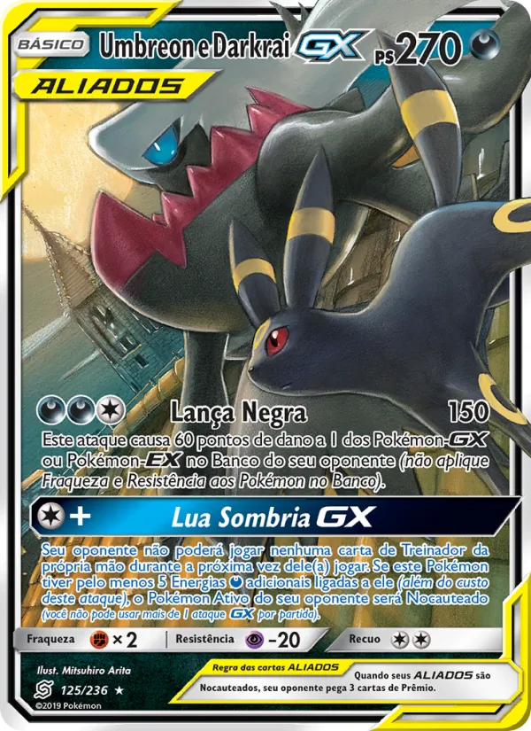 Umbreon e Darkrai GX Sintonia Mental 125/236