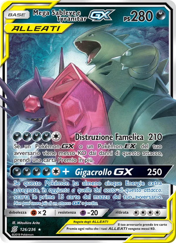 Mega Sableye e Tyranitar GX Sintonia Mentale 126/236