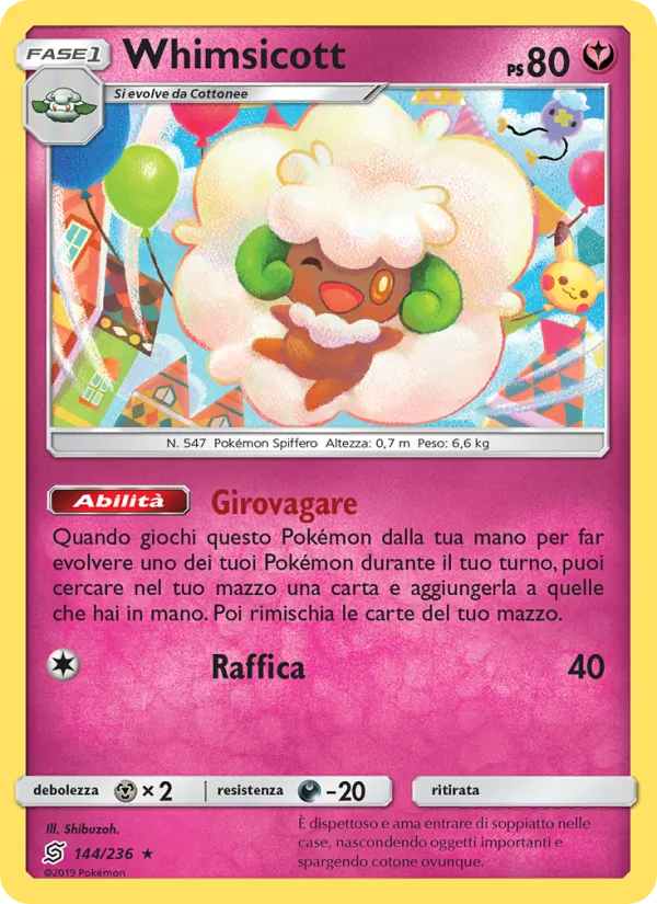 Whimsicott Sintonia Mentale 144/236