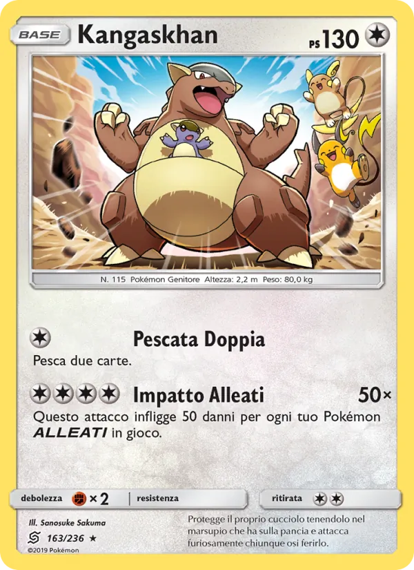 Kangaskhan Sintonia Mentale 163/236