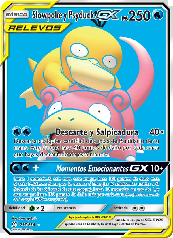 Slowpoke y Psyduck GX Mentes Unidas 217/236