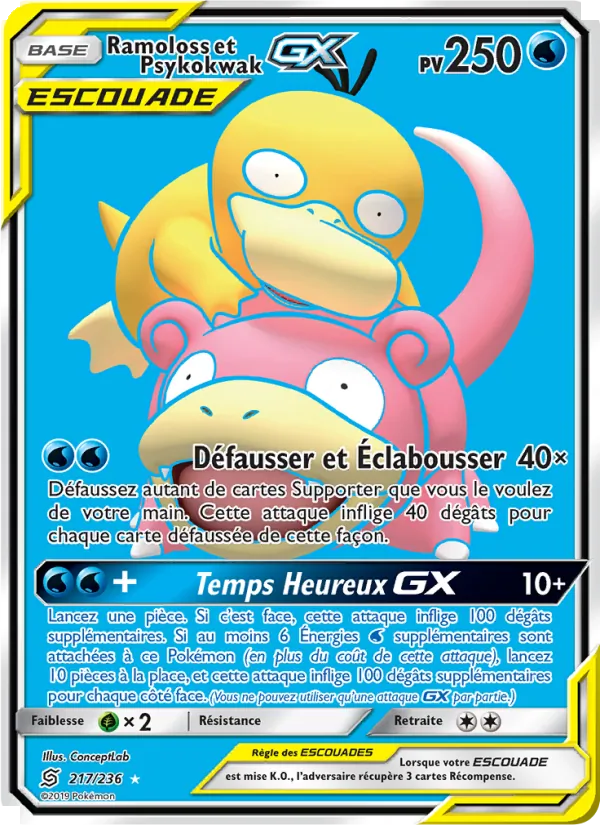 Ramoloss et Psykokwak GX Harmonie des Esprits 217/236