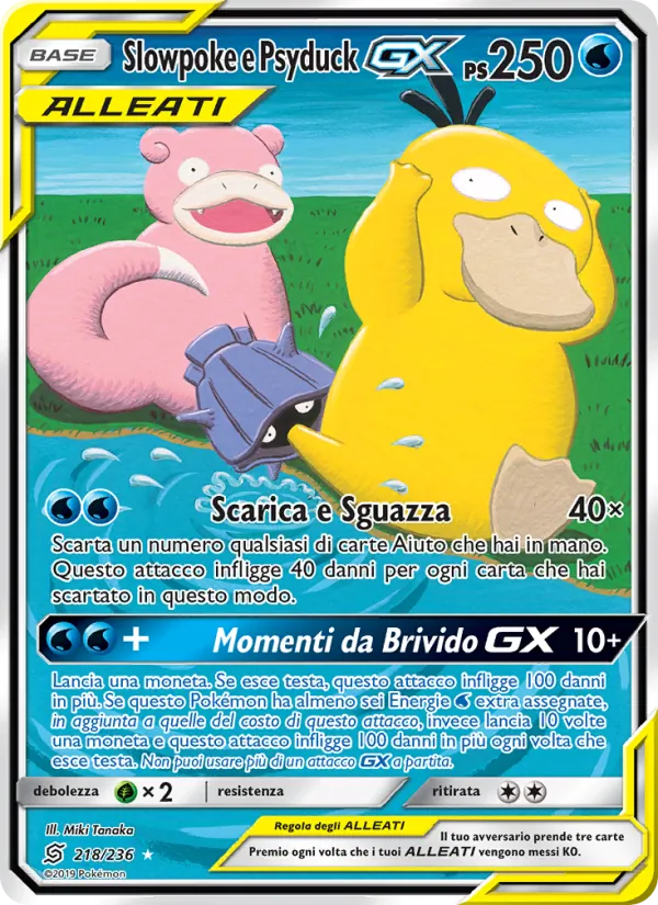 Slowpoke e Psyduck GX Sintonia Mentale 218/236