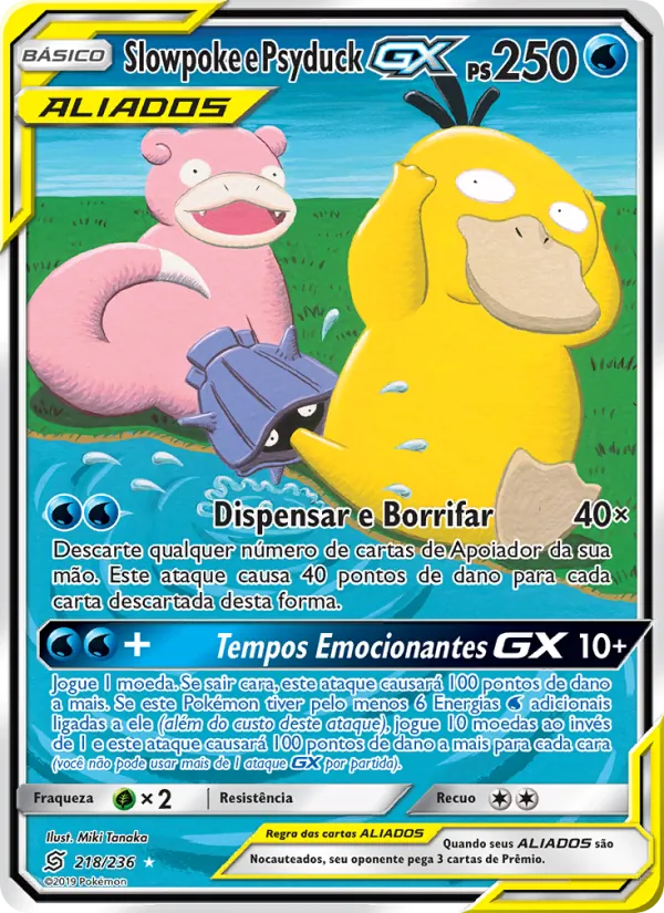 Slowpoke e Psyduck GX Sintonia Mental 218/236