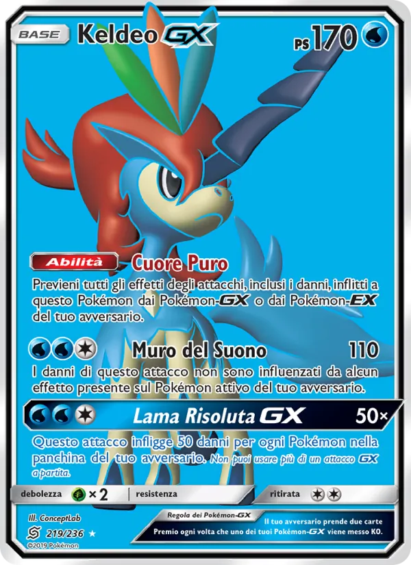 Keldeo GX Sintonia Mentale 219/236
