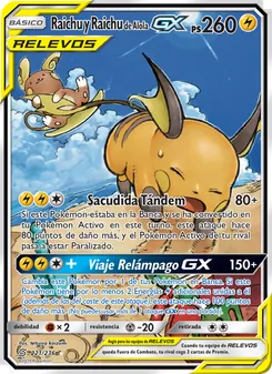 Raichu y Raichu de Alola GX