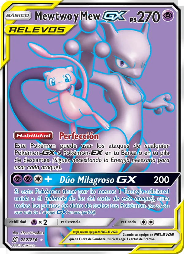 Mewtwo y Mew GX Mentes Unidas 222/236