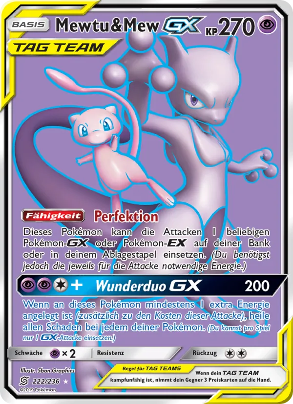 Mewtu & Mew GX Bund der Gleichgesinnten 222/236