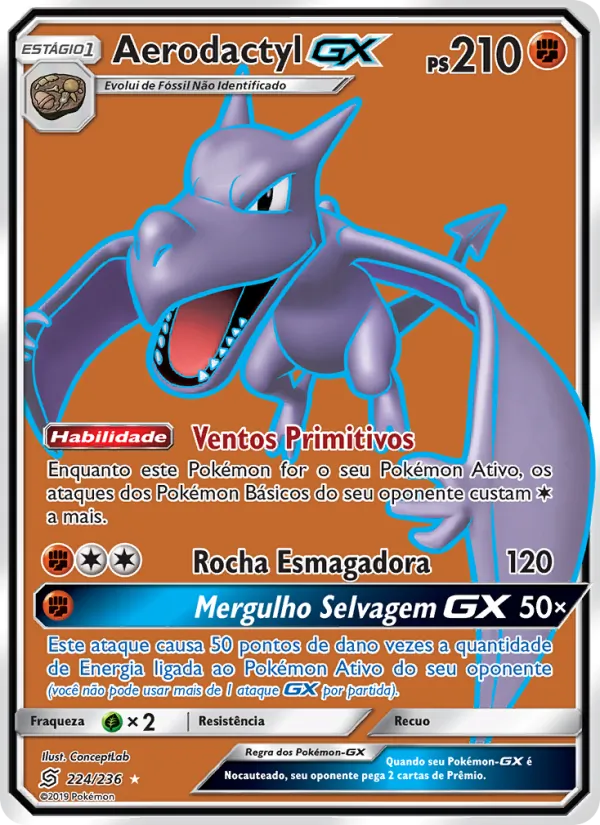 Aerodactyl GX Sintonia Mental 224/236