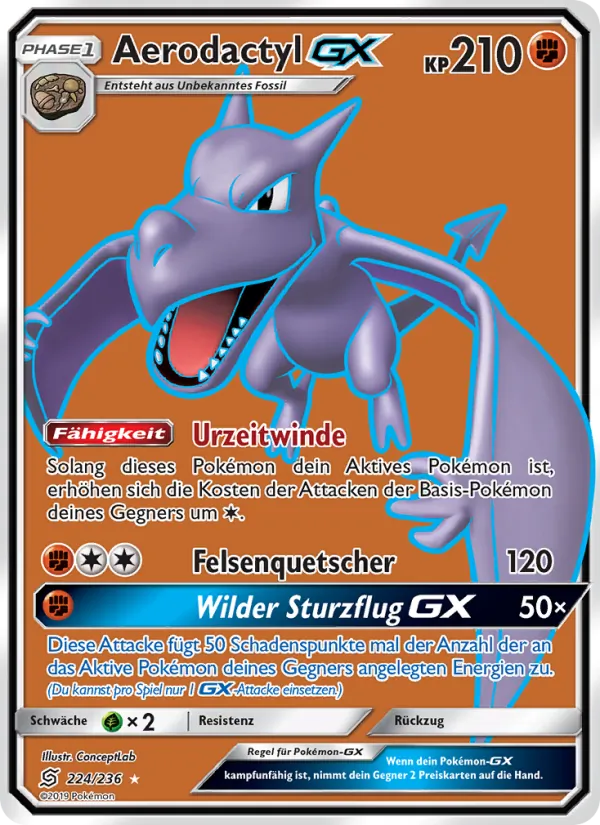 Aerodactyl GX Bund der Gleichgesinnten 224/236