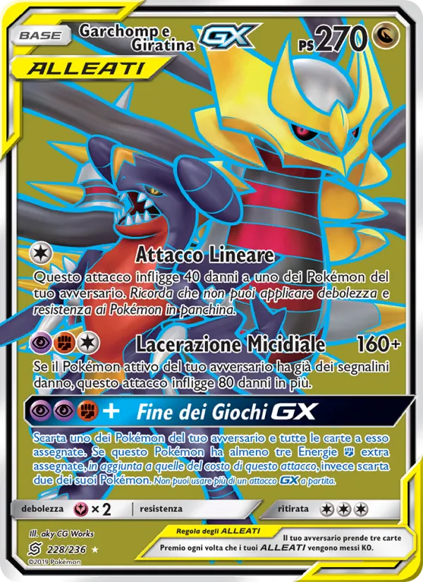 Garchomp e Giratina GX Sintonia Mentale 228/236