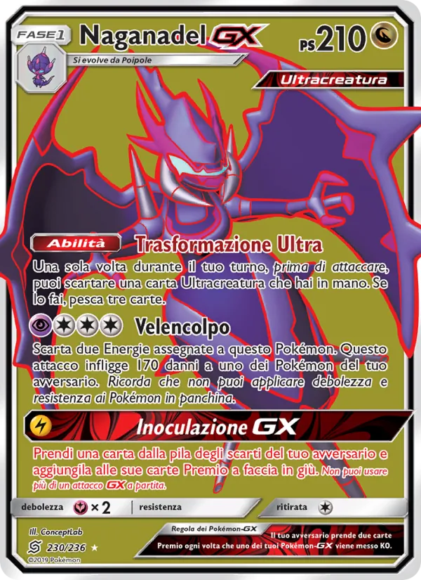 Naganadel GX Sintonia Mentale 230/236