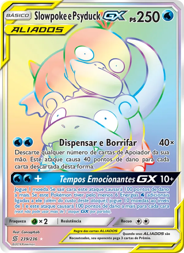Slowpoke e Psyduck GX Sintonia Mental 239/236
