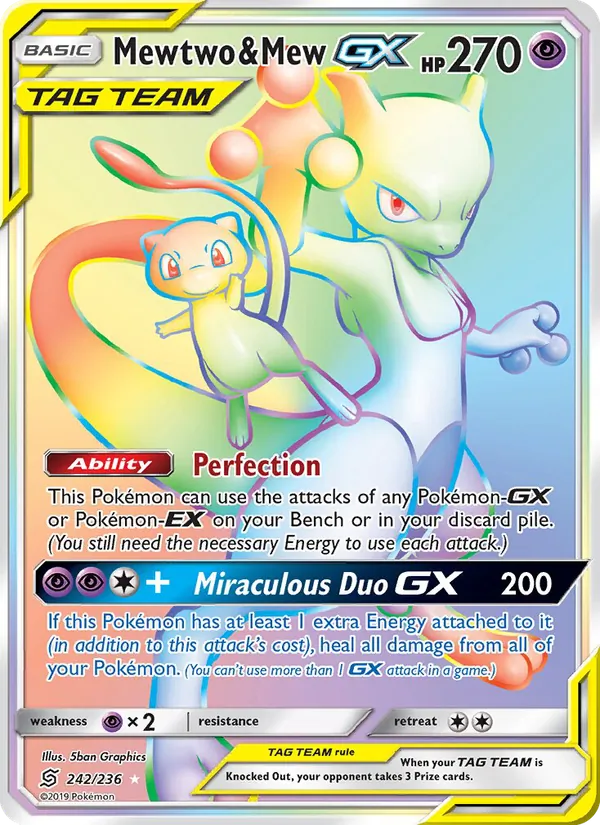 Mewtwo & Mew GX Unified Minds 242/236